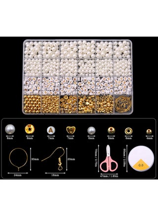 1110PCS Pearl Beads Bracelet Making Kit – 24 Grid Jewelry Craft Box with Charms, Clasps, Strings & Tools | DIY Bead Set for Kids, Girls & Beginners | Handmade Accessories Craft Kit - view 2